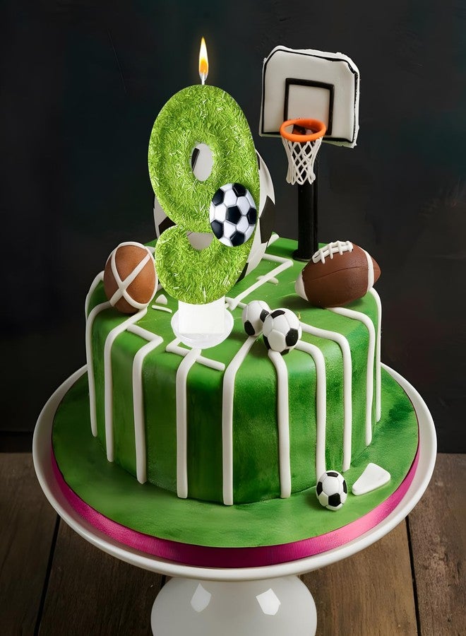 JonesLi 9th Birthday Candles，Soccer Birthday Decorations，Suitable for Girl and boy Cake Toppers, Wedding Cakes, Anniversaries, Party Celebrations, Birthday Decorations - Image 5
