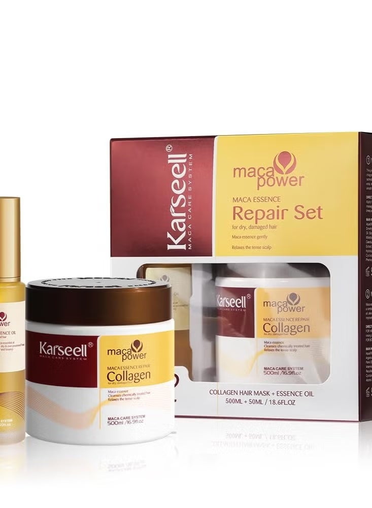 Karseell Maca Essence Repair Collagen Hair Mask and Oil - Image 3