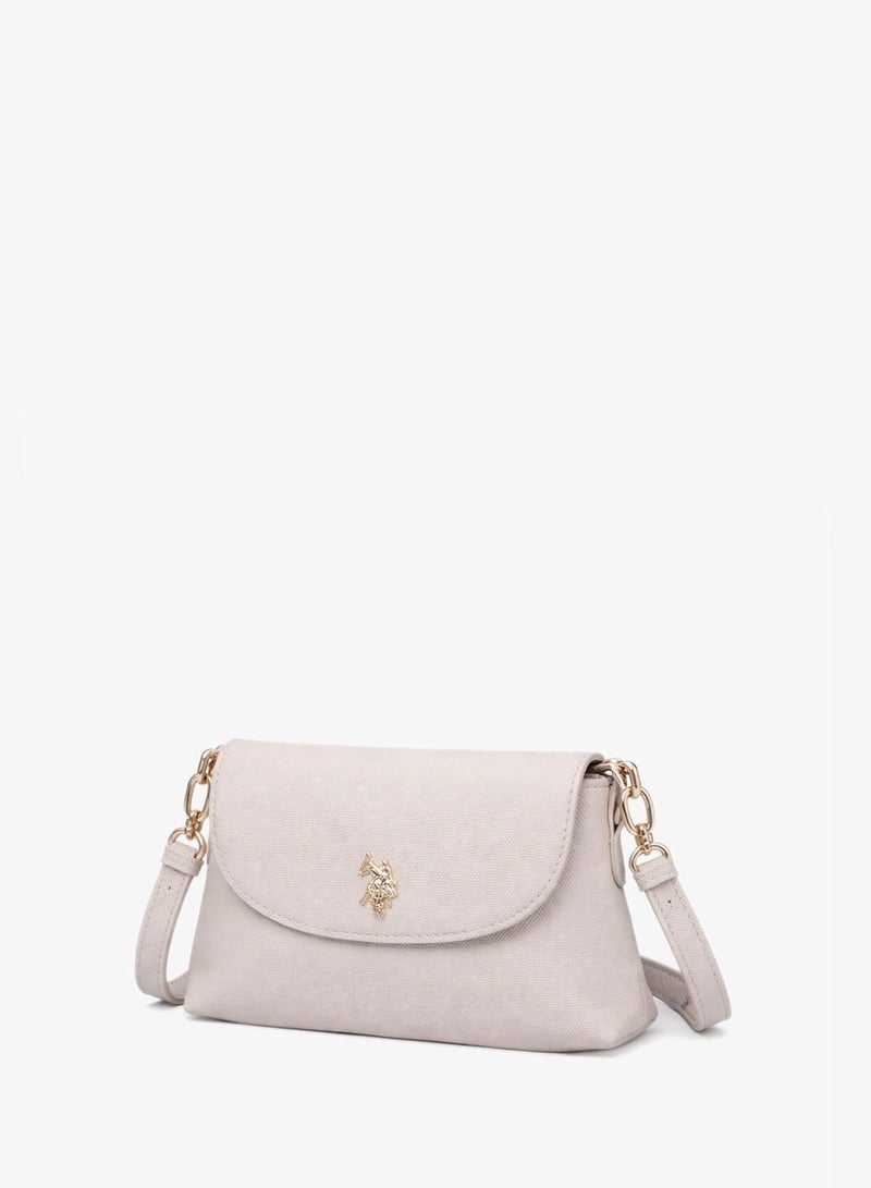 U.S. Polo Assn. Women's Crossbody Bag, Ladies Shoulder Bag Handbag for Ladies Travel Bag for Girls Stone - Image 1
