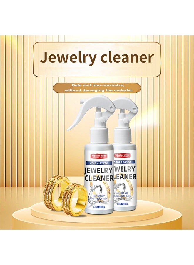ويليام وير منظف المجوهرات، منظف صدأ الساعات والمجوهرات، بخاخ مضاد للاحتكاك والتنظيف السريع للمجوهرات، محلول سائل لتنظيف المجوهرات - 120 مل - Image 4