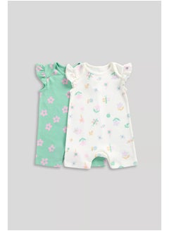 mothercare Garden Rompers - 2 Pack  - Image 1