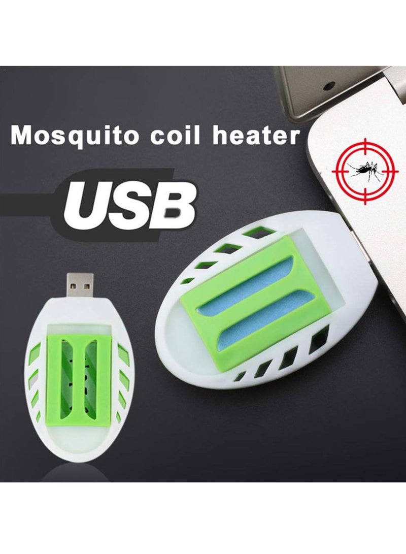 طارد البعوض USB محمول مع ستة أقراص طارد للبعوض مناسب للنوم أو الأنشطة الخارجية لطرد البعوض