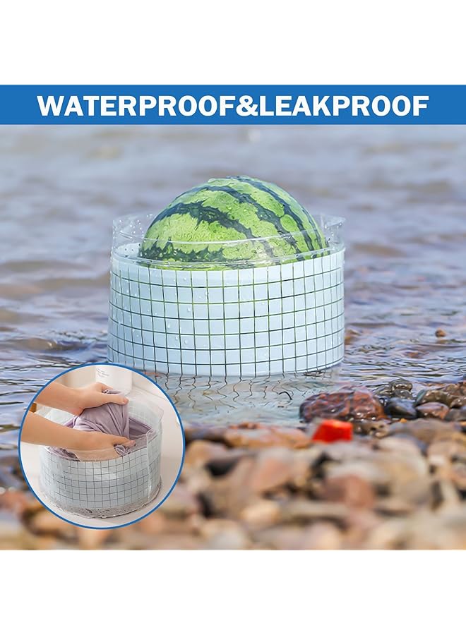 Excefore Small Collapsible Wash Basin – Lightweight & Durable Folding Sink For Camping Outdoor Activities & Travel – Grid Pattern Ideal For Washing Dishes Fruits & More - Image 4