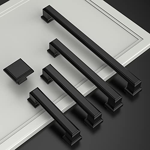 Amerdeco 10 Pack 1.3 Inch(32MM) Cabinet Knobs, Matte Black for Dresser & Bathroom Cabinets ZH0001MBK - Image 2