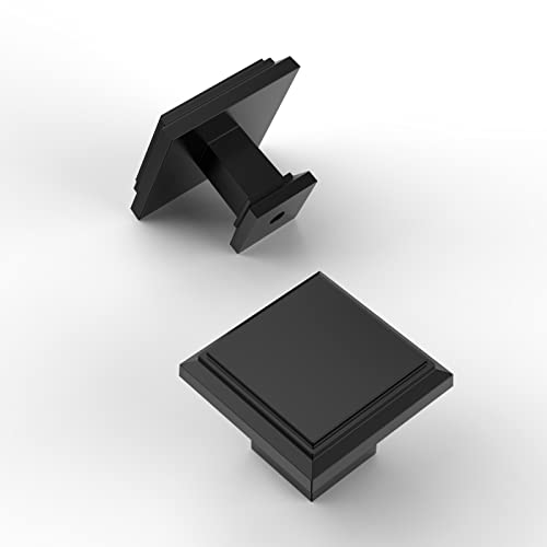 Amerdeco 10 Pack 1.3 Inch(32MM) Cabinet Knobs, Matte Black for Dresser & Bathroom Cabinets ZH0001MBK - Image 1