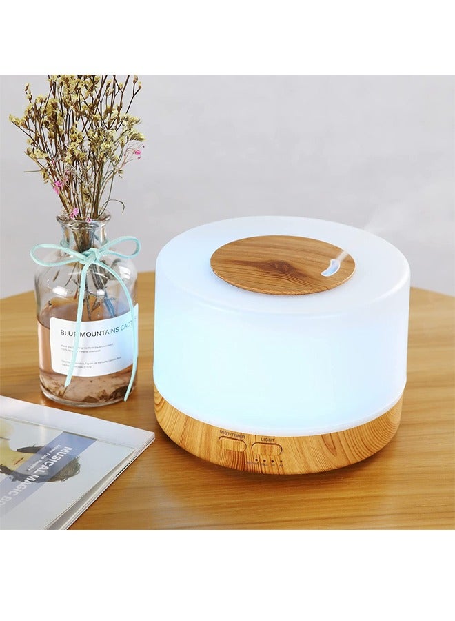 Padom Cool Mist Humidifier Diffusers for Essential Oils Large Room 500ML to 700ML Essential Oil Diffusers for Home Bedroom Ultrasonic Aroma Diffusers with 7 Colors breathe Lights