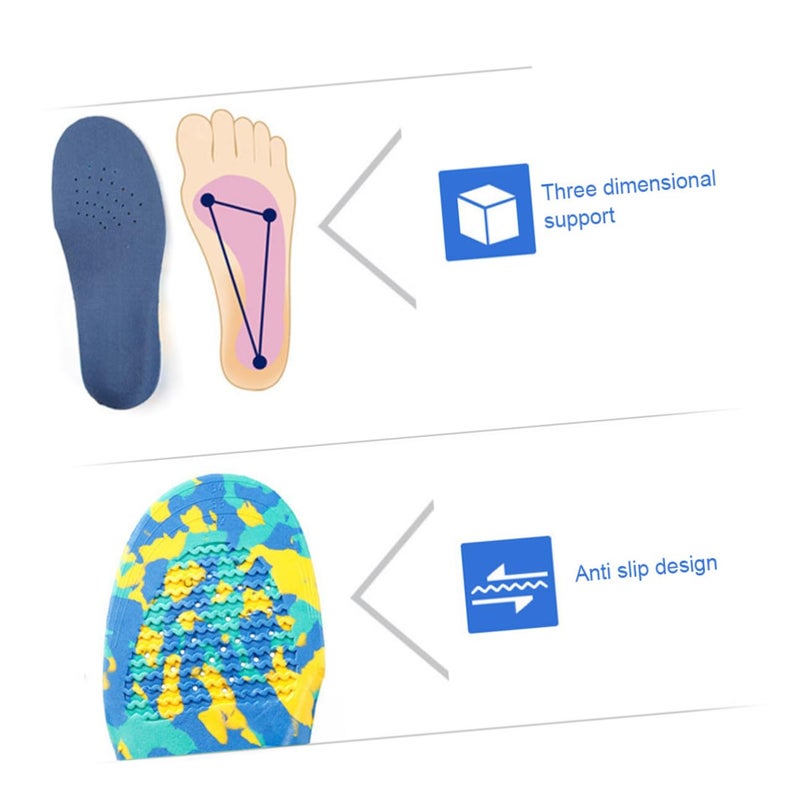 Arch Support Insoles For Flatfoot Correction Camouflage Sole Velvet Texture Sizes 29 31 Orthotic Foot Care - Image 4
