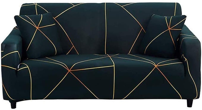 PRINTED SOFA COVER STRETCH COUCH COVERS SOFA SLIPCOVERS FOR 2 CUSHION COUCH AND LOVESEAT WITH TWO FREE PILLOW CASE LGYC 2 SEATERLOVESEAT