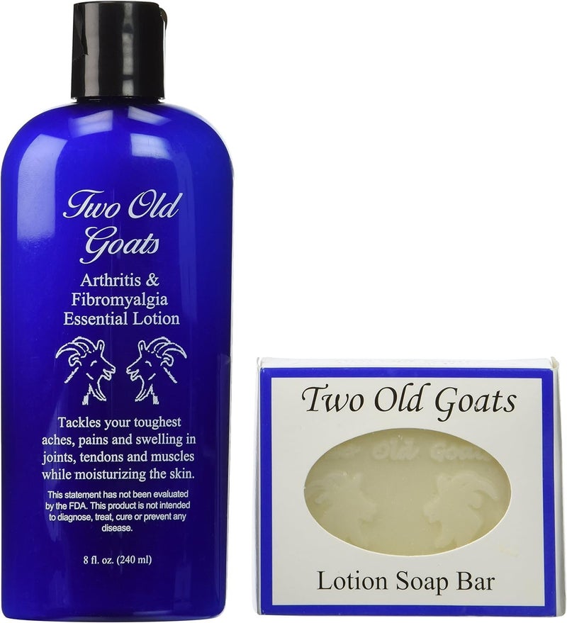 TWO OLD GOATS Two Old Goats Essential Lotion 8 Oz  Soap Bar  for Your Toughest Aches and Pains 
