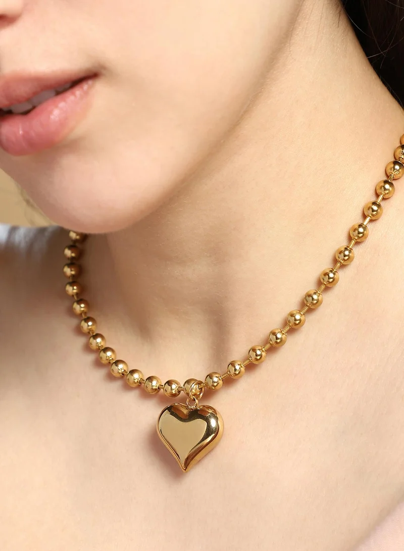 SOHI SOHI Women The Puffer-Cuoer Pendant Necklace | California  Colour | One-Size | Metallic Alloy Material | Lobster Clasp Closure | Necklace For Casual & Evening Wear