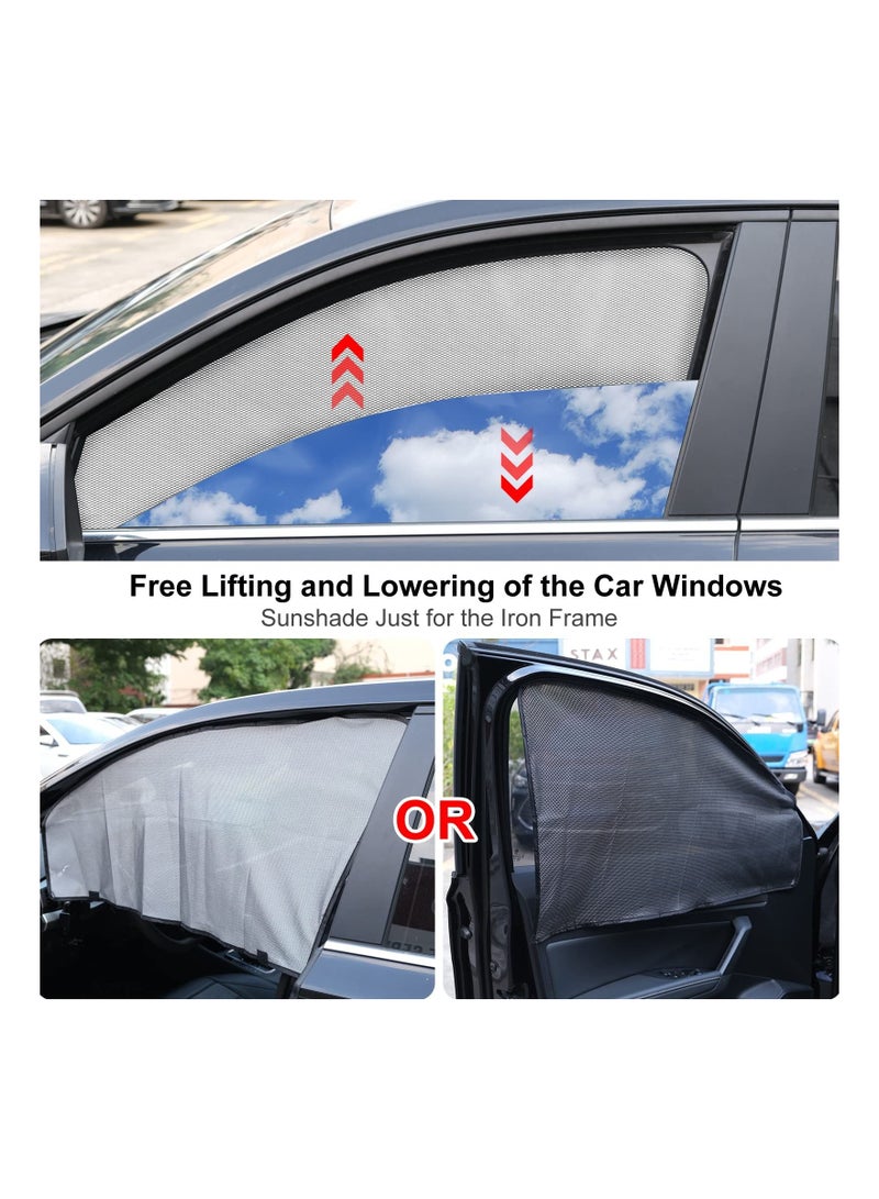 KASTWAVE Car Side Window Sun Shades, Front Seat, Baby Window Shades with Magnetic Protection from Sun Heat and UV Window Mesh Screen for Privacy Blackout, Breastfeeding, Taking a nap (2 Pack) - Image 5