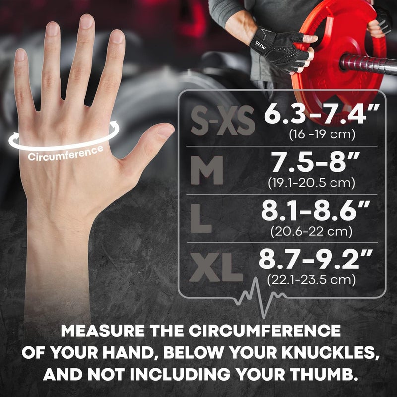MhIL Workout Gloves for Men â€“ Comfortable Gym Gloves for Men with Enhanced Grip for Safety and Hand Protection â€“ Weight Lifting Protection with Wrist Wraps Support for Performance Boost and Style - Image 5
