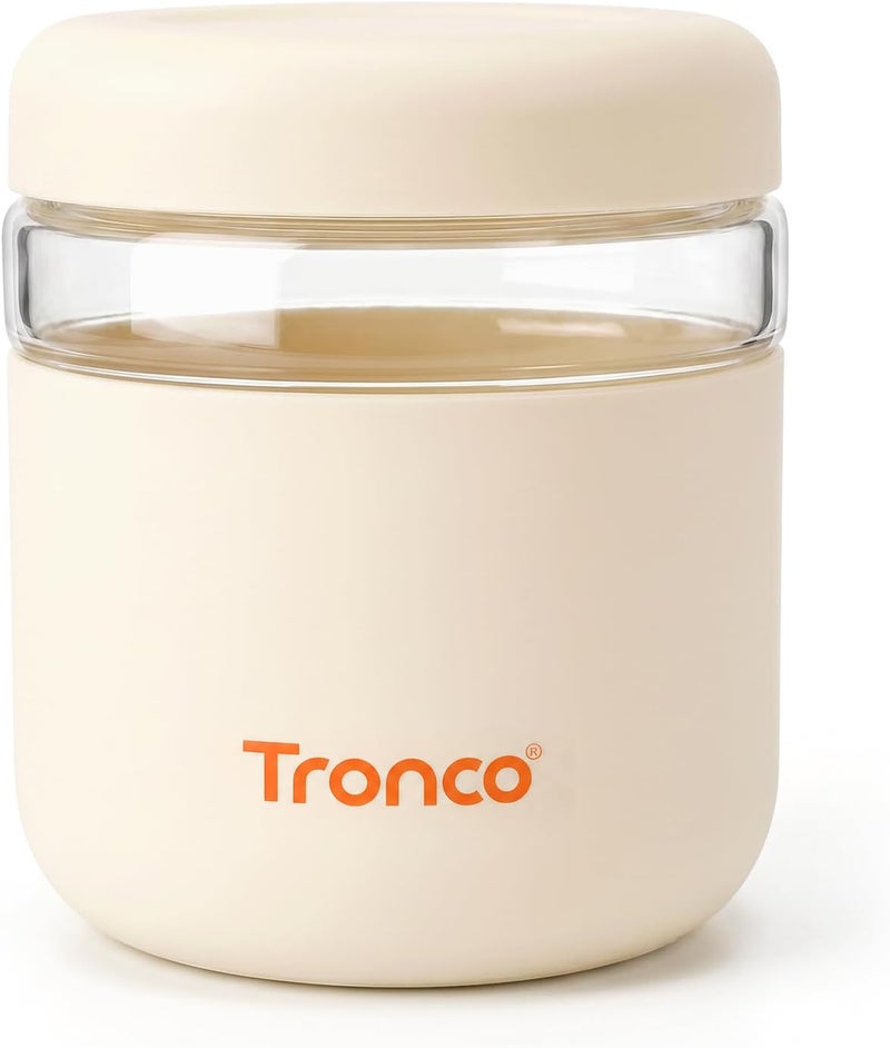 tronco 32 oz Glass Food Storage & Lunch Bowl Containers with Airtight Lids | Leakproof Meal Prep Container with Silicone Sleeve, Microwave & Dishwasher Safe, Soup & Stew, Office Lunch, BPA-Free, 1 Pack - Image 1