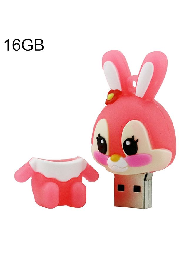 BURAQ Cartoon Bunny Style Silicone USB 2.0 Flash disk, Special for All Kinds of Festival Day Gifts,Pink (16GB)  - Image 1