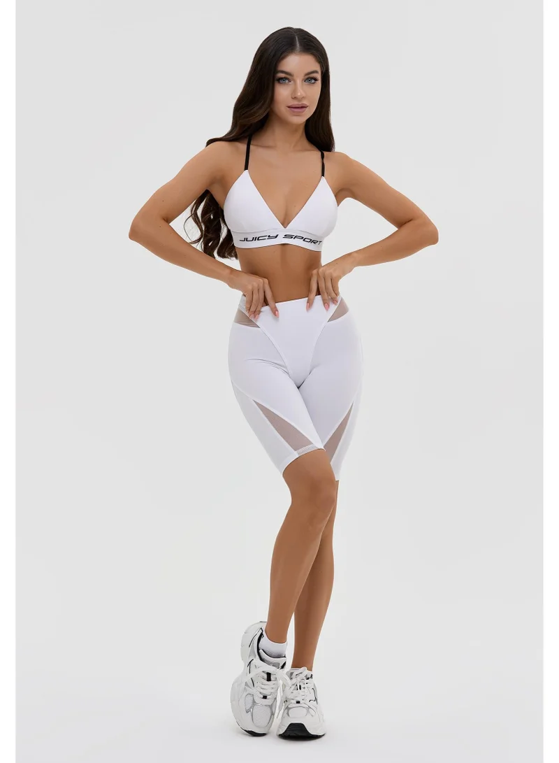 Bona Fide Assmagedon White Assmagedon High Waist Gym Shorts for Women | Best Price UAE