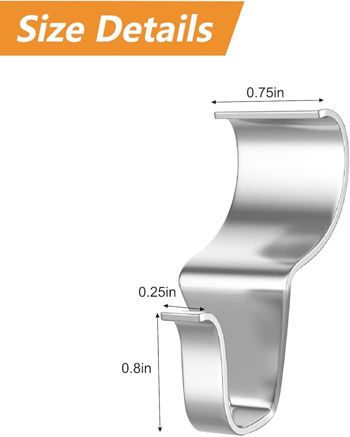 MOROBOR 30pcs Stainless Steel Vinyl Siding Hooks Heavy Duty No Hole Hangers - Image 3