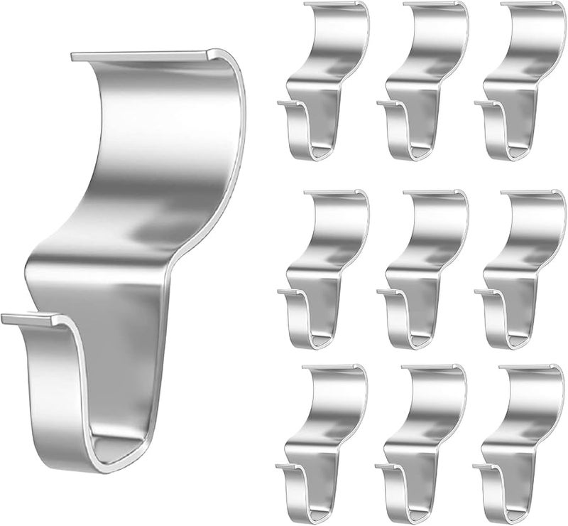 MOROBOR 30pcs Stainless Steel Vinyl Siding Hooks Heavy Duty No Hole Hangers - Image 2