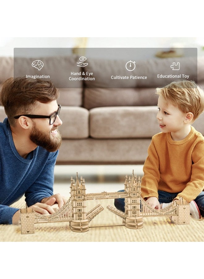 روبوتايم مجموعات أحجية خشبية ثلاثية الأبعاد مع ضوء LED DIY برج جسر بناء نموذج عدة لبناء للمراهقين ألغاز تحفيز الدماغ ديكور المنزل هدايا عيد الميلاد - Image 5
