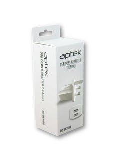 aptek APTEK USB Power Adapter Dual Port UK Plug 2.4A  - Image 2