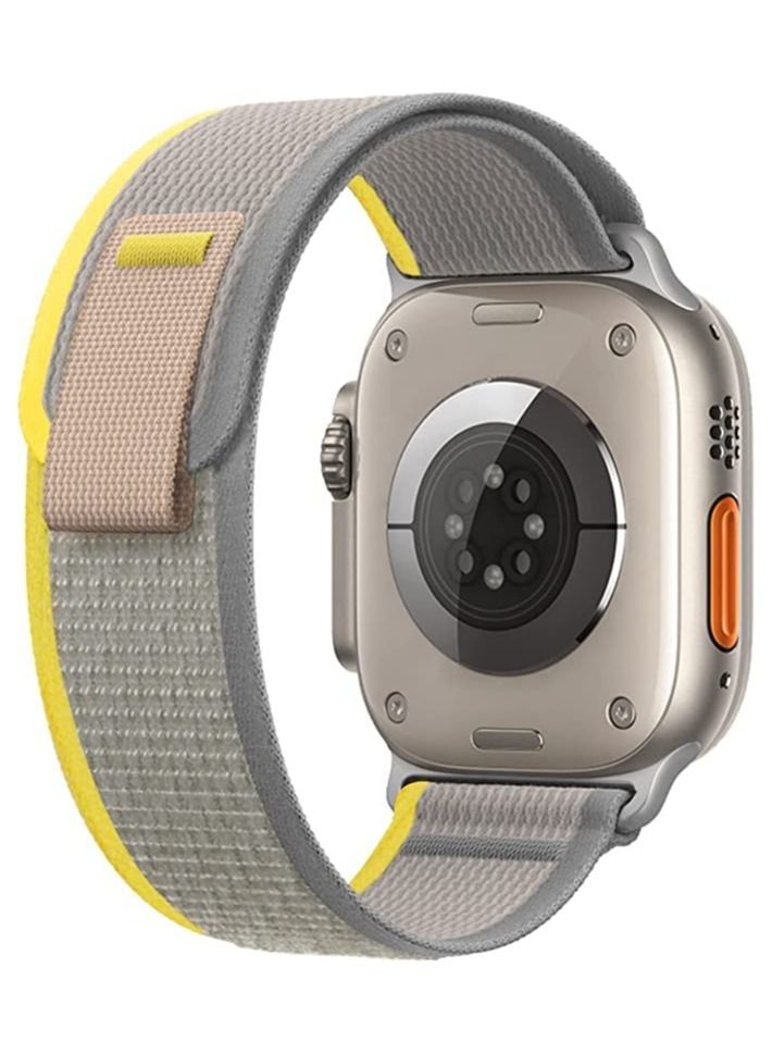 MOCOM Trail Loop Watch Band Strap for Apple Watch Ultra 49mm/45mm/44mm/42mm Yellow/Beige - Image 2