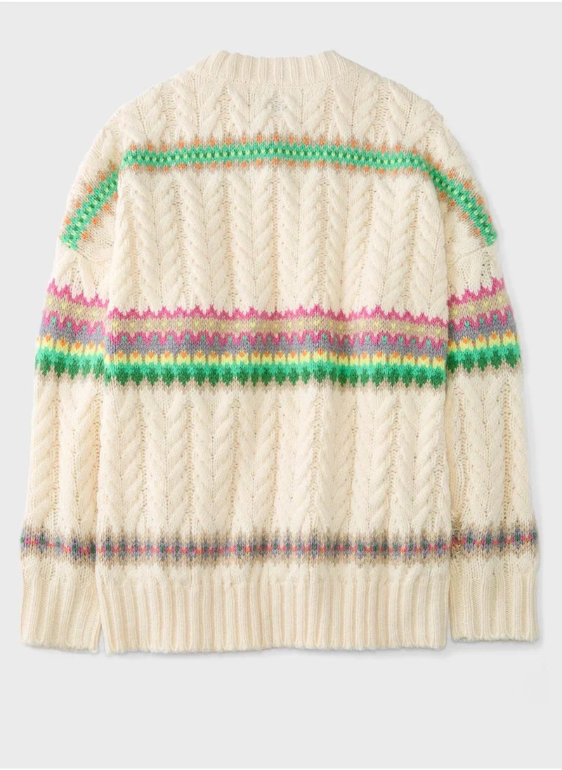 American Eagle Crew Neck Knitted Sweater