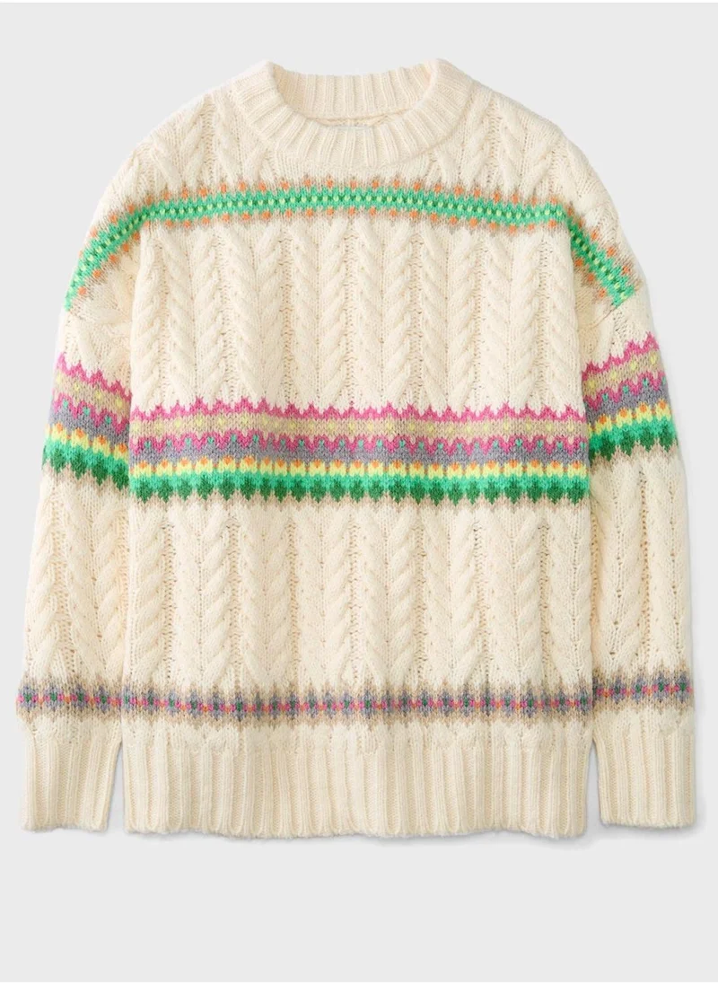 American Eagle Crew Neck Knitted Sweater