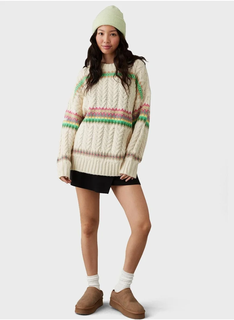 American Eagle Crew Neck Knitted Sweater