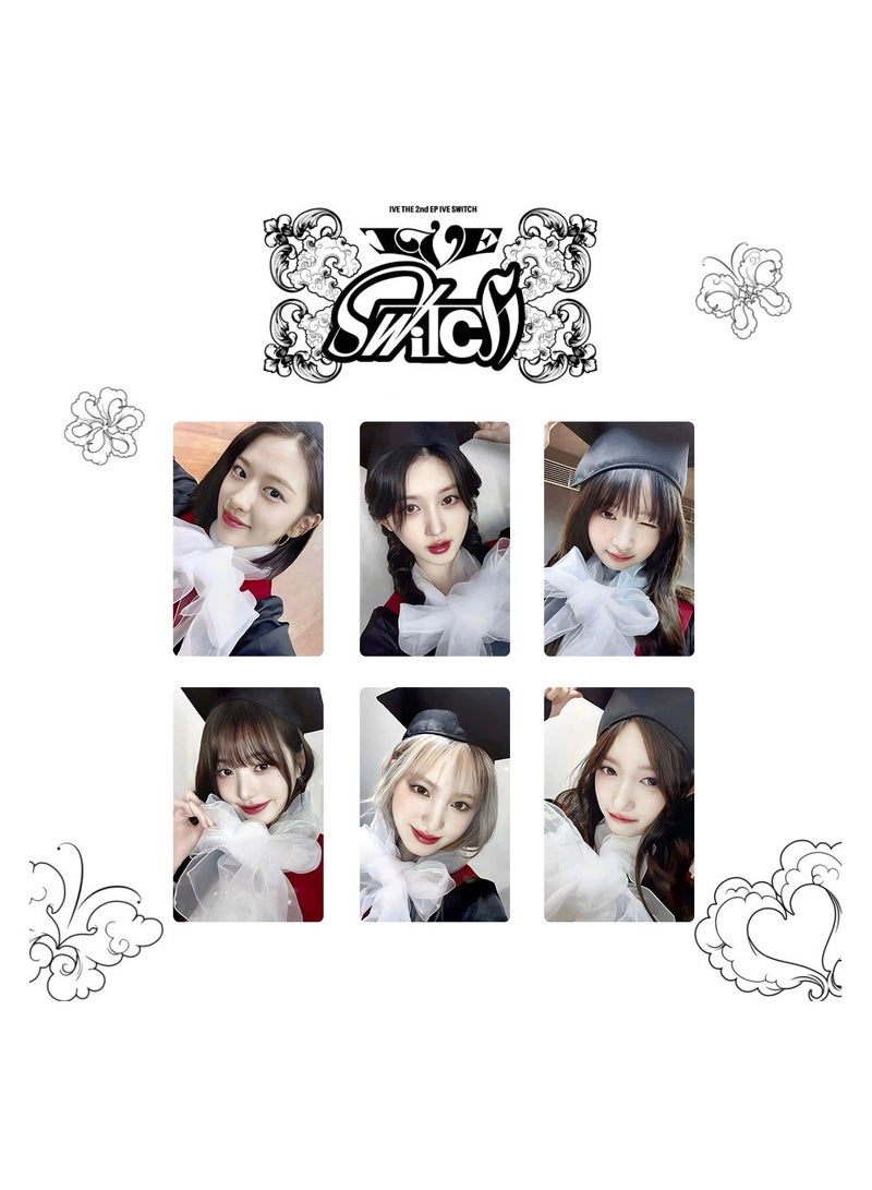 NIBEMINENT 6 Pcs Kpop IVE - IVE SWITCH Lomo Cards Card For Fans Collection Gifts