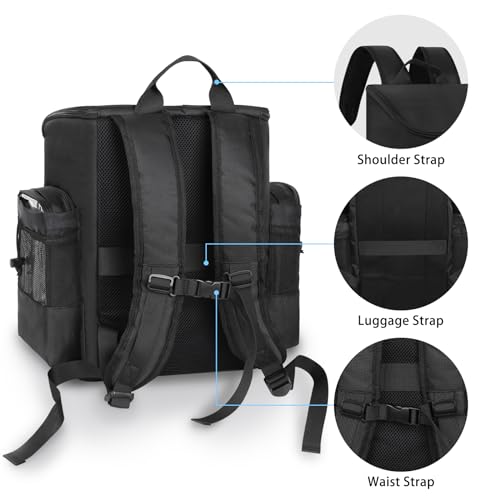 CUBETASTIC Hairstylist Traveling Bag, Large Capacity Barber Travel Backpack, Hairdresser Bag with Adjustable Dividers, Hair Tools Travel Case, Professional Cosmetology Bags for Supplies, Hair Stylist Must Haves - Image 5