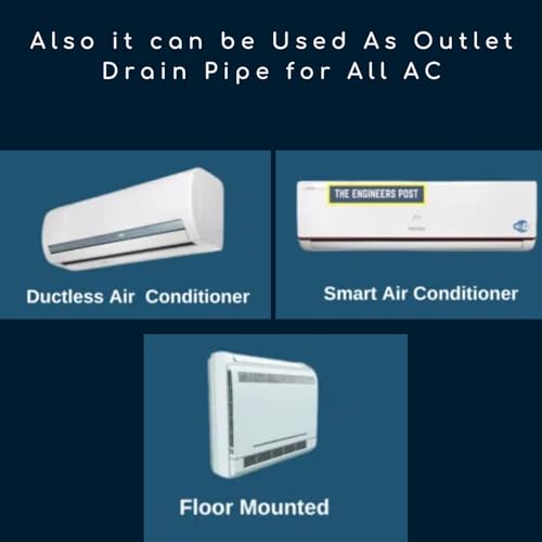 KI BATH FITTINGS Ki 1.5 Meter Water Inlet Pipe & Ac Outlet Combo | Inflow Plastic Hose Tube For Semi Automatic Washing Machines | Extension Pipe For Ac Units - Image 5