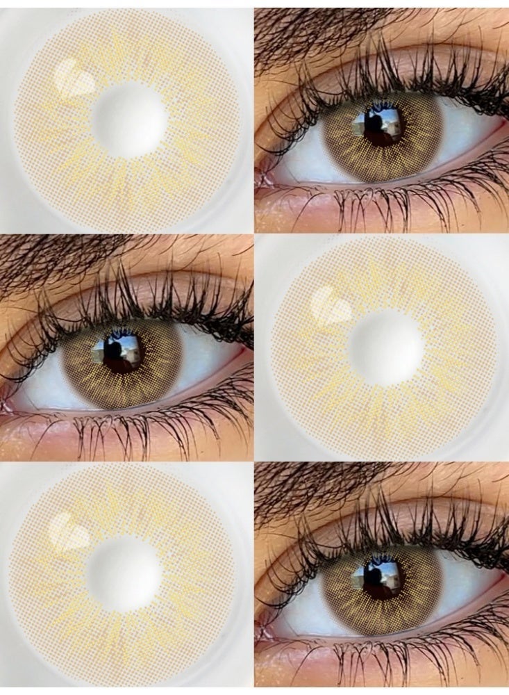 UYAAI Colored Contact Lenses Latte 14.20mm Yearly Disposable for Daily Wear - Image 3
