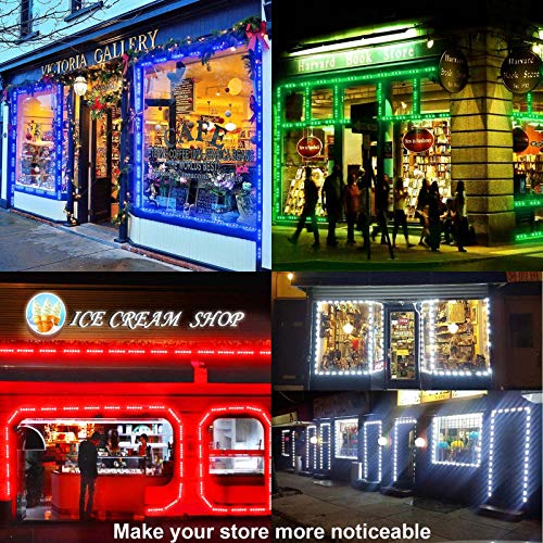 YUNBO 100Pcs WS2811 RGB LED Module Lights DC 12V SMD 5050 Addressable Dream Color RGB LED Module Waterproof IP65 LED Storefront Lights with Tape Adhesive Backside(No Controller) - Image 4