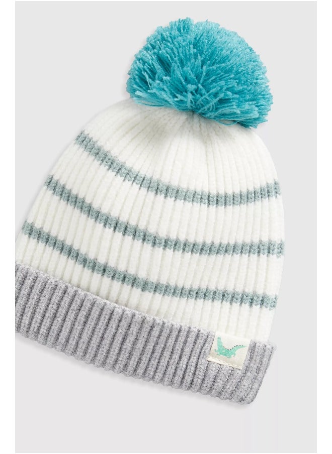 mothercare Striped Beanie Baby Hat  - Image 2