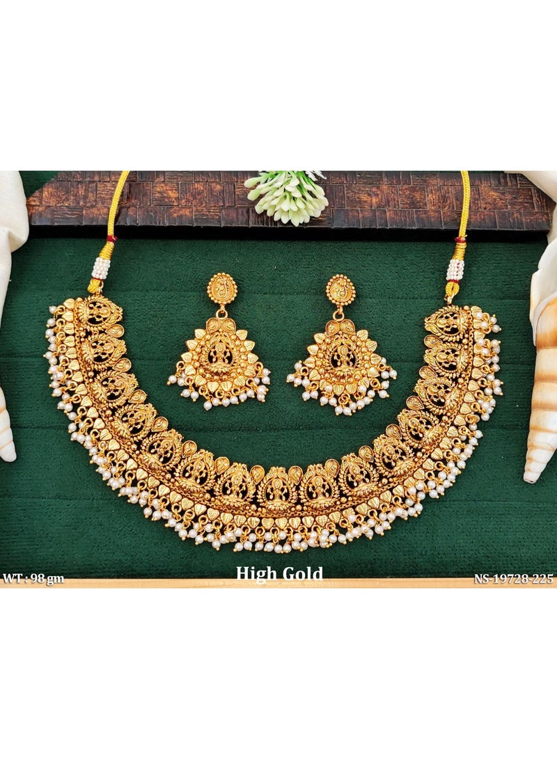 High Gold Temple Necklace Set