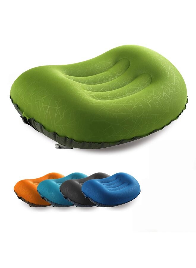 LAMAY Ultralight Inflatable Camping Travel Pillow Compressible Compact, Comfortable Ergonomic Inflating Pillows for Neck Lumbar Support While Camp Hiking Backpacking Green - Image 1