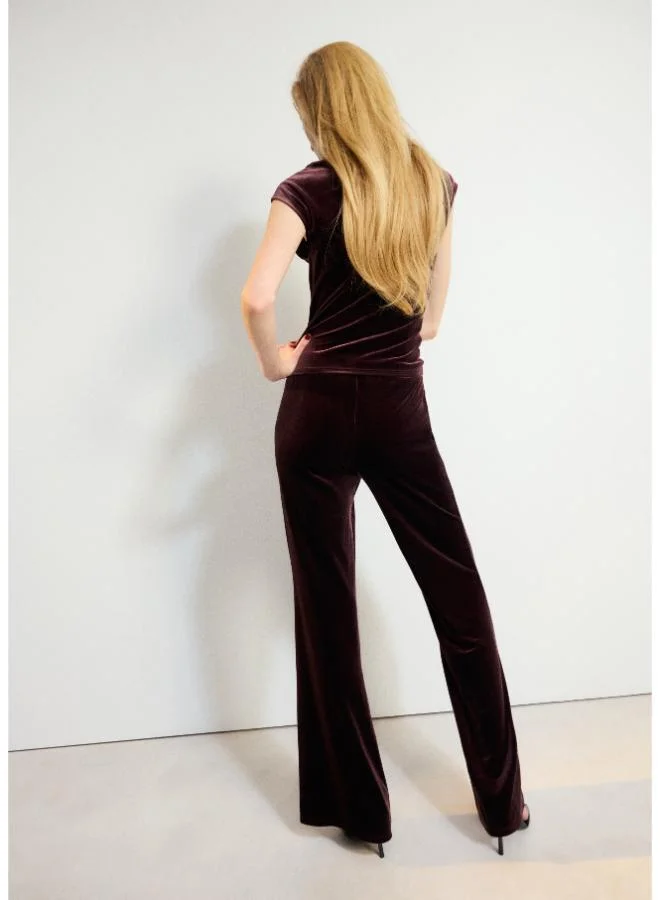 مانجو Velvet Top With Buttons