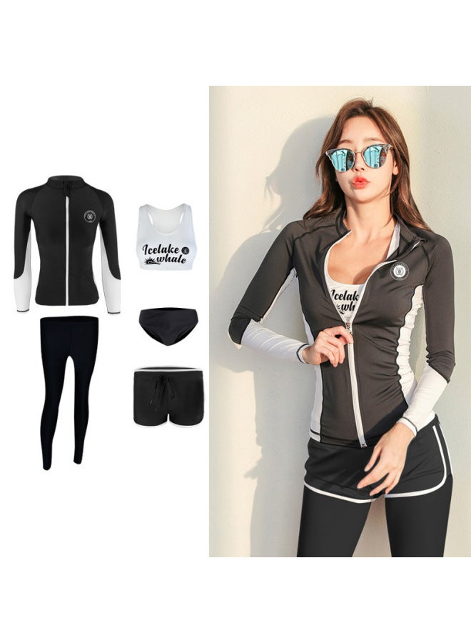 Diving Suit Parent-child Split Swimsuit Female Men's Long Sleeve Trousers Zipper Jellyfish Suit Male Children's Snorkeling Surfing Couple