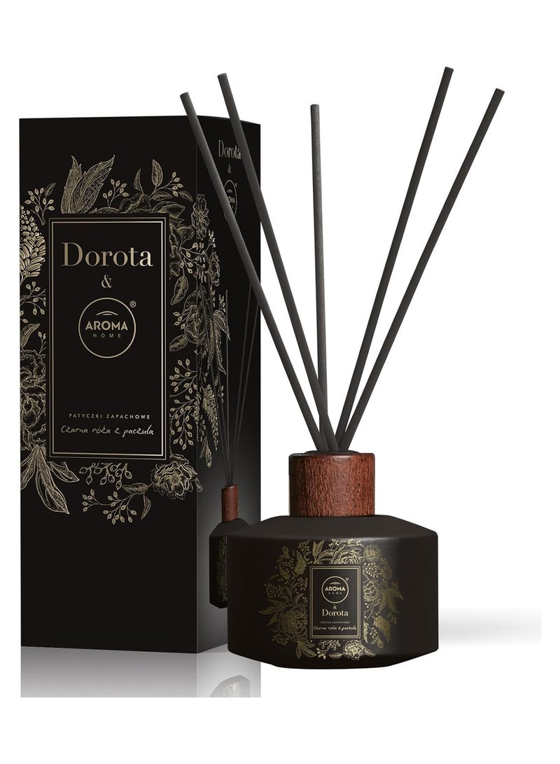 Aroma Home Aroma Reed Diffuser Dorota Set ,100 ml, Made in Poland, Home Office therapy (Black Rose With Patchouli)