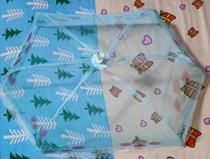 Quaxly Ephemeral Baby Mosquito Net, 0-12 Months, Free Standing, Bottomless Design, with Mesh and Microfiber Covers (Random- Color) - Image 3