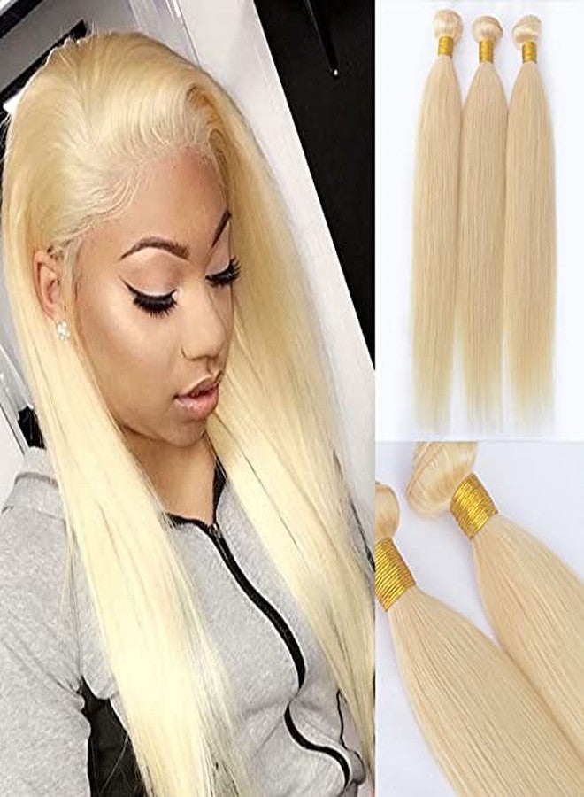 Choshim Hair 613 Blonde Hair Bundles Silky Straight 100% Human Hair Brazilian Virgin Remy Hair Weaves 1 Bundle Hair Weft(24inches, 100grams) - Image 1