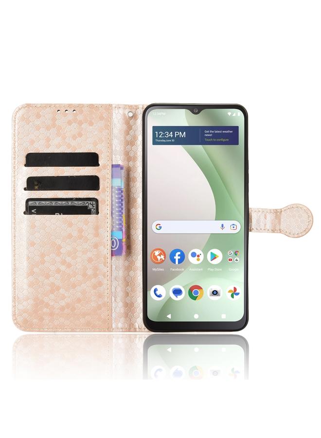 Zaboon Case For BLU View 5 Honeycomb Dot Texture Leather Phone Case  - Image 4