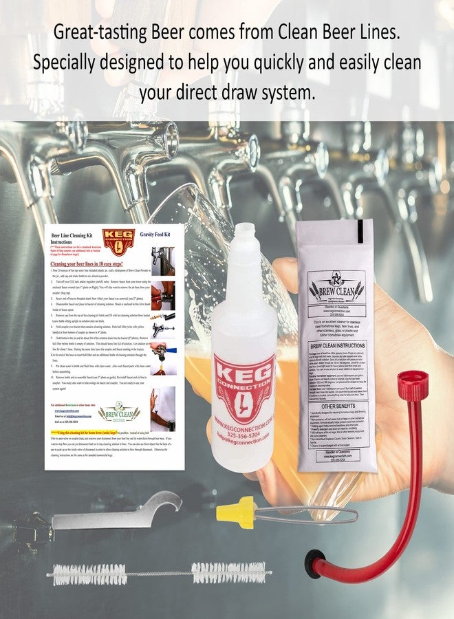 Kegconnection, LLC Kegconnection Kegerator Beer Line Cleaning Kit - Easy and Safe to Use Keg Cleaner - with Brew Clean Solution and More - Image 3