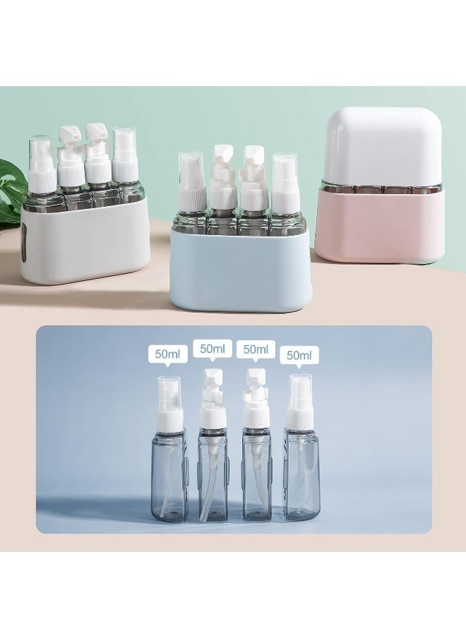 Generic - SAFENHAND 4-in-1 Travel Toiletries Bottles Set, Leak Proof Dispenser with Labels and Storage Box - Image 1
