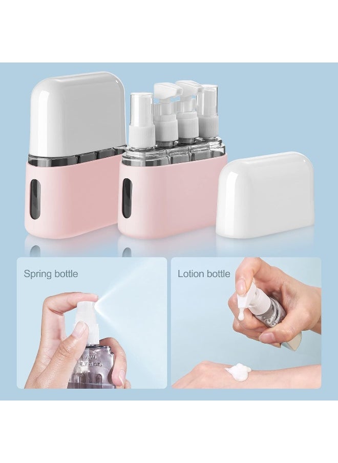 Generic - SAFENHAND 4-in-1 Travel Toiletries Bottles Set, Leak Proof Dispenser with Labels and Storage Box - Image 1