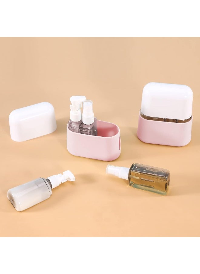 Generic - SAFENHAND 4-in-1 Travel Toiletries Bottles Set, Leak Proof Dispenser with Labels and Storage Box - Image 1