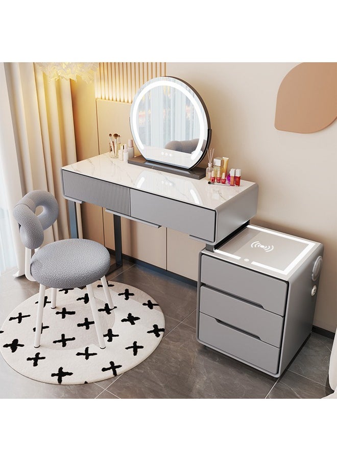keke Makeup Vanity Table Dressing Table Flip Mirror With Drawers And Chair With BT Speaker ,wireless charger and USB port 120CM  - Image 1