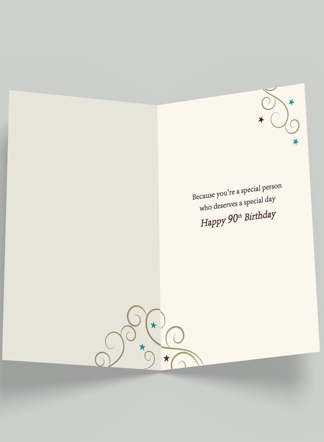 FANCYLUCKY Happy 90th Birthday Card Gifts for Women Men, Unique Bday Greeting Gifts for 90 Year Old Woman Man, Funny 90th Birthday Decoration for Grandpa Grandma Dad Mom - Image 2
