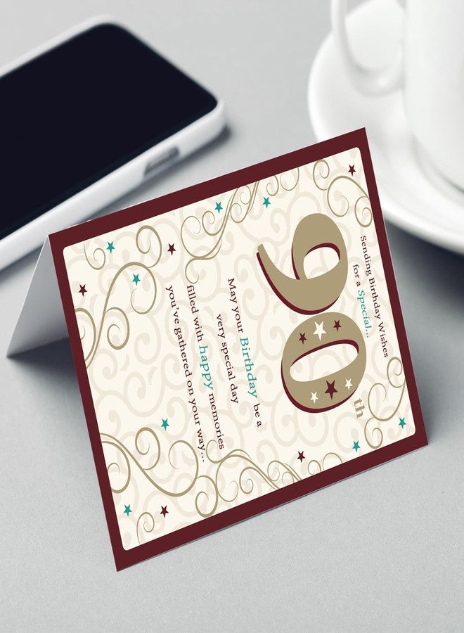 FANCYLUCKY Happy 90th Birthday Card Gifts for Women Men, Unique Bday Greeting Gifts for 90 Year Old Woman Man, Funny 90th Birthday Decoration for Grandpa Grandma Dad Mom - Image 4