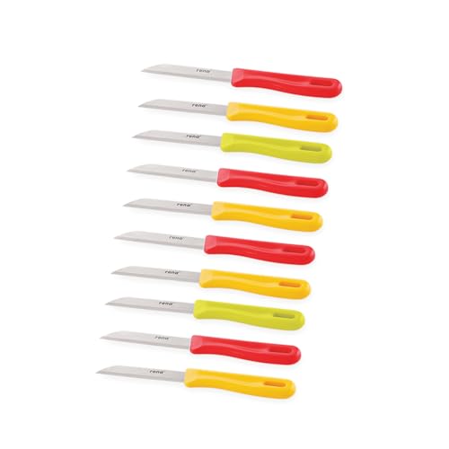 rena 10 Piece 90 mm Serrated Kitchen Knife Set Sharp Stainless Steel Knife Set for Kitchen Use, for Fruits, Vegetables, Bread. Rust Resistant, Dishwasher Safe, Durable & Long Lasting - Image 1