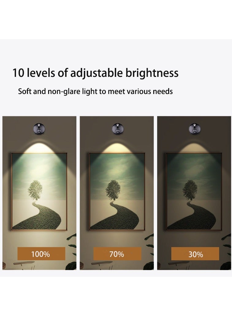 HaHaHai 2 Pcs LED Spotlight, Battery Operated Accent Lights for Wall Display Closet Artwork, Wireless Dimmable Rotatabl for Timer ( Natural White Light) - Image 3